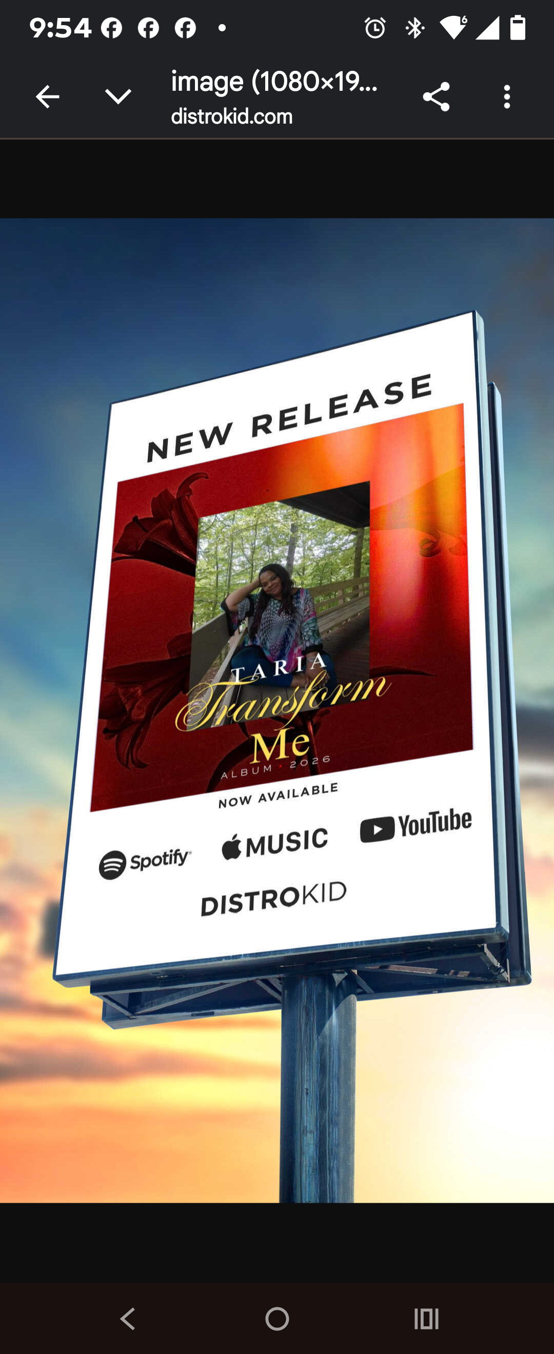 Transform Me promotional billboard graphic